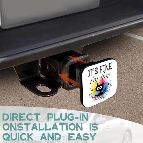 Trailer Hitch Cover, I'm Fine Tow Hitch Cover - Image 6