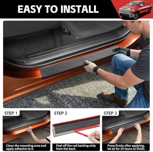 Door Sill Guards Kit Fit for 2014-2021 Toyota Tundra Accessories Entry Guard - Image 5