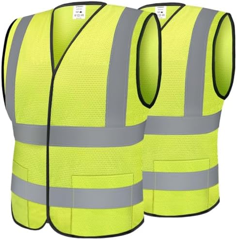 TICONN 2PK/4PK Reflective Safety Vest, High Visibility Vest by TICONN