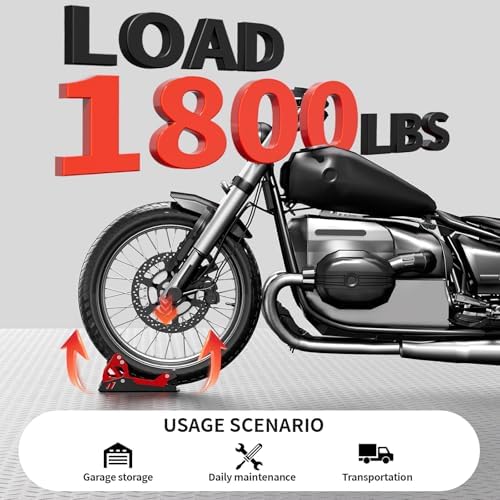 Foldable Motorcycle Wheel Chock 1800 lbs Capacity - Image 3