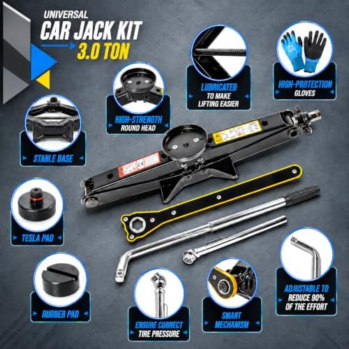 Car Jack Kit 3 Ton Scissor Jack - Image 6