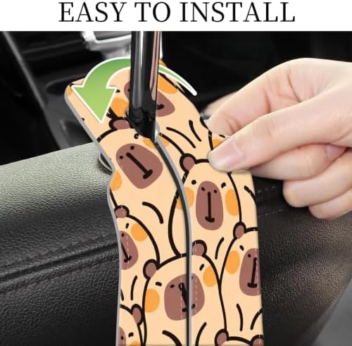 PU Leather Car Seat Hook, Storage Headrest Hanger, Cute Car Backseat Organizer - Image 5