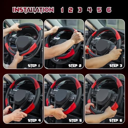 Soft Leather Steering Wheel Cover - Image 7