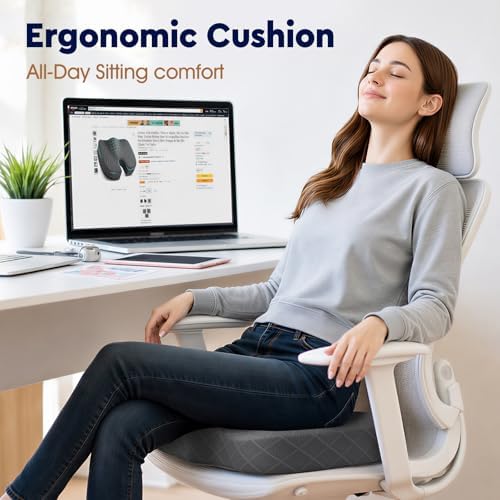 TushGuard Seat Cushion, Memory Foam Office Chair Cushion - Image 4
