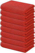 Kitinjoy 100% Cotton Waffle 8-Pack Kitchen Towels, Brick Red by Kitinjoy