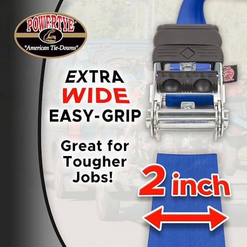 PowerTye - Endless Ratchet Strap - 2 inch x 7ft Easy Grip Tie Down Strap - Image 2