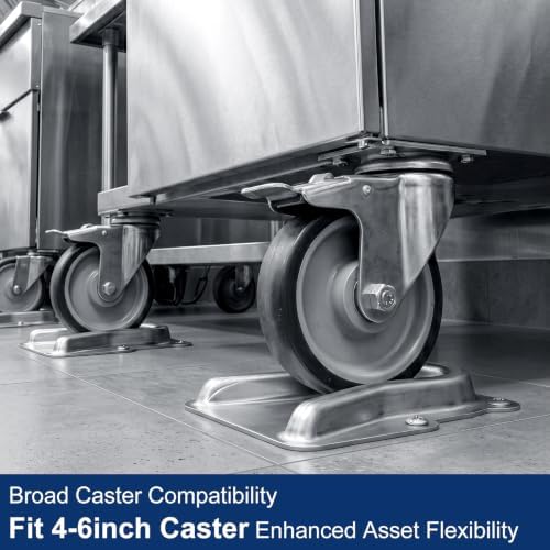 Outus 2 Pcs Stainless Steel Caster Positioning Chocks Set - Image 3