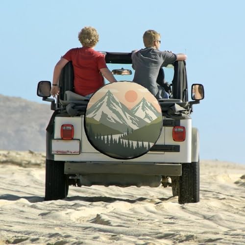 Spare Tire Cover 16 Inch Mountain Adventure Protectors Weatherproof Dust-Proof - Image 6