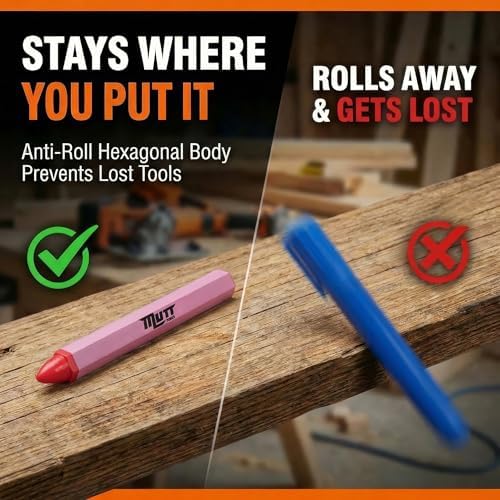 Mutt Tools Pink Lumber Crayons 12 Pack - Image 3