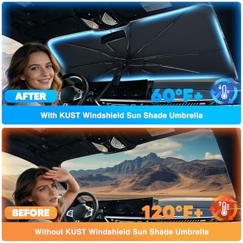 KUST Sun Shade Umbrella for 【Toyota Camry 2018-2026】 | Custom Fit Windshield - Image 3