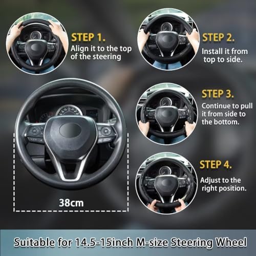 Black Steering Wheel Cover - Image 5