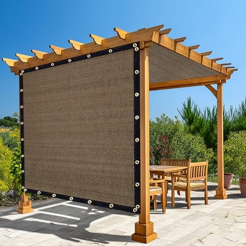 Amagenix 90% Shade Fabric 6'X 7' Mocha Sun Shade Cloth by Amagenix