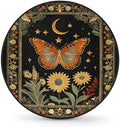 Spare Tire Cover for RV Trailer, Flower Butterfly Moon Waterproof Sun Leather by cfpolar