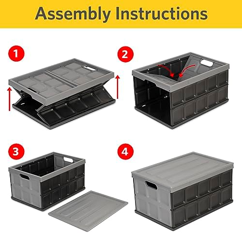 Glad Collapsible Storage Bin - 48L Foldable Plastic Box - Image 3