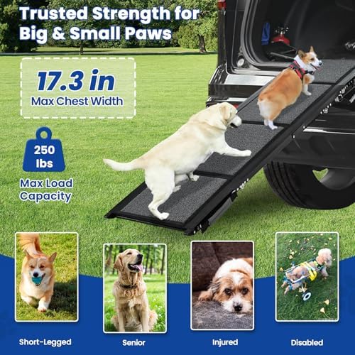Dog Ramp for Car, Pawlify 71" x 17.3" Dog Ramps for Large Dogs - Image 3