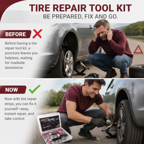 66 PCS Tire Repair Rubber Nails Kit - Image 5