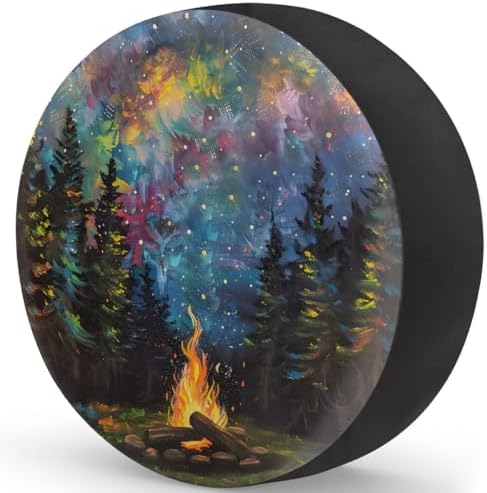 Rv Spare Tire Cover Wheel Mountain Forest Galaxy Tire Covers Wheel Protectors - Image 2