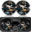 Yonlevres Car Coasters for Cup Holders，Dinosaur, 2 Pack by Yonlevres