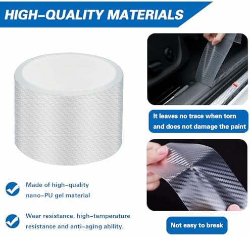 3D Carbon Fiber Clear Car Door Edge Protector, Anti-Collision Door Sill Guard - Image 4