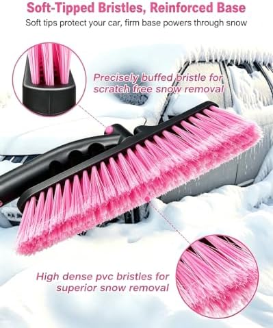 Pink 35" Snow Brush and Ice Scraper - Image 4