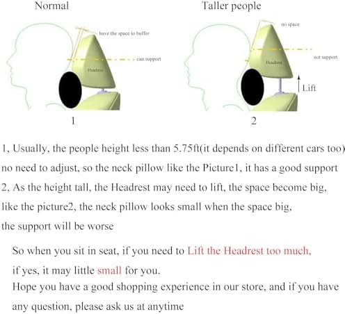 Car Neck Pillows Both Side Pu Leather 2pieces Pack Headrest Fit - Image 4