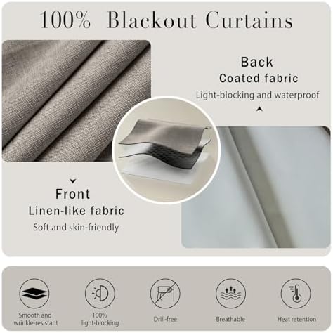 100% Self Adhesive Blackout Curtains- Stick on Curtains Shades Window Blinds - Image 4