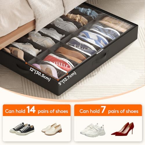 Lifewit Under Bed Shoe Storage Organizer Container, 1 Pack - Image 4