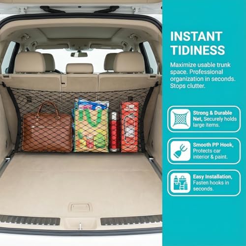39.37 x 31.5 Inch Elastic Trunk Cargo Net - Image 4