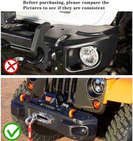 JWWY Tow Hook Protector Cover for Jeep Wrangler JK JL & Gladiator JT 4xe - Image 2