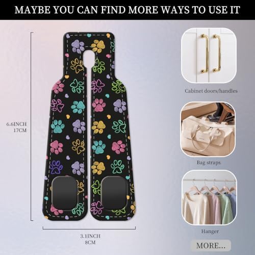 PU Leather Car Seat Hook, Storage Headrest Hanger, Cute Car Backseat Organizer - Image 4