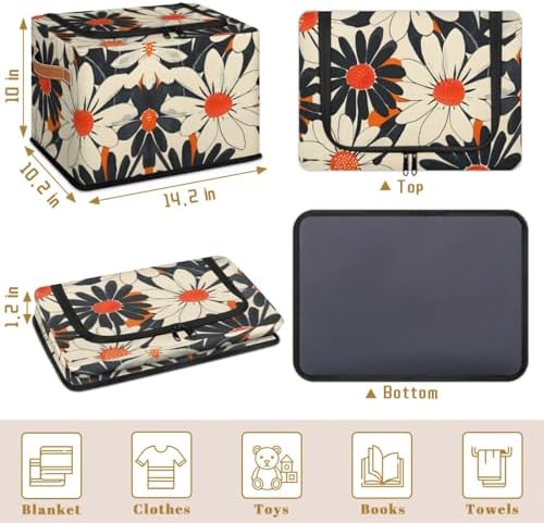 Orange Flowers Storage Bins - Image 3