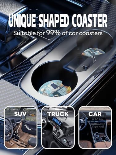 WOCOCN Car Coasters, Cup Holder Coasters - Image 6