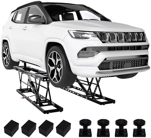 SPECRAFT 8000LBS Black Portable Hydraulic Car Lift, Home Garage by SPECRAFT
