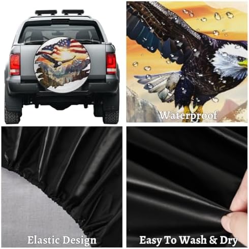 Eagle Spare Tire Cover 14in Spare Wheel Covers Tire Storage Cover - Image 4