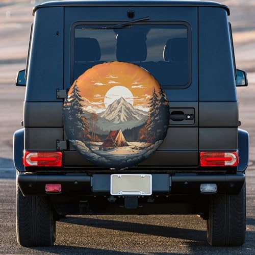Mountains Nature Sunset Scenery Spare Tire Cover Wheel Protectors - Image 3