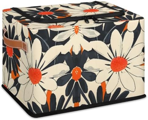 Orange Flowers Storage Bins by YLYNIU