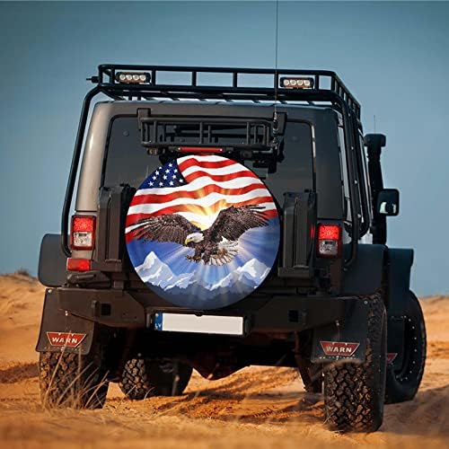 Spare Tire Cover American Eagle Flag Polyester Universal Waterproof Corrosion - Image 4