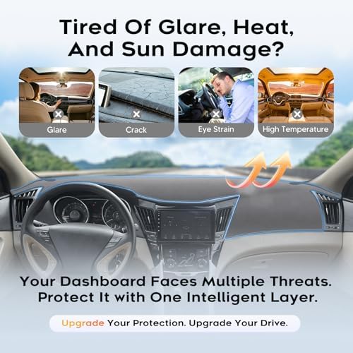 CARTIST Gray Dash Cover for 2011-2014 Hyundai Sonata 6th Gen. Dashboard Cover - Image 6