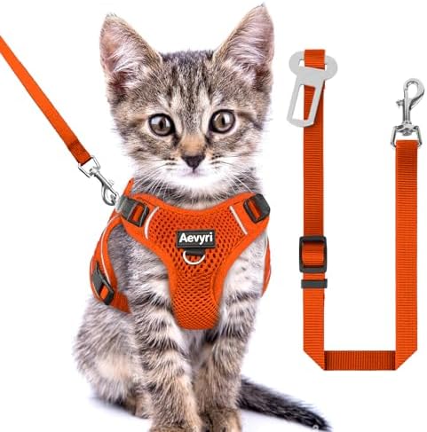 Cat Harness and Leash for Walking, 3 in 1 Adjustable Breathable Soft, Cat by Unknown