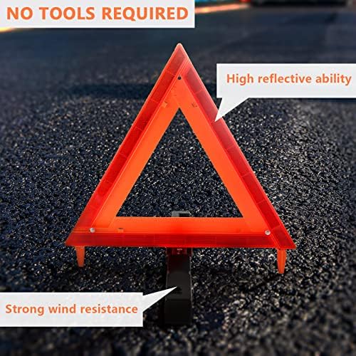 WORKKOOL Safety Triangles DOT Approved, Standard Warning Triangles Enmergency - Image 5