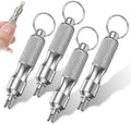 Yolev 4 Pcs Valve Core Removal Tool Keychain, Stainless Steel Tire Valve Stem by Yolev