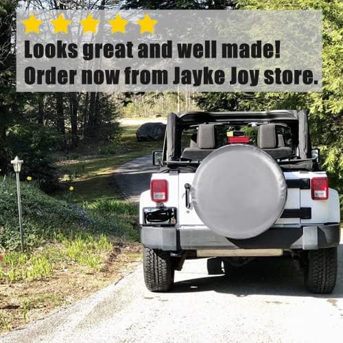 Silver Spare Tire Cover, Waterproof PVC Leather - Image 7