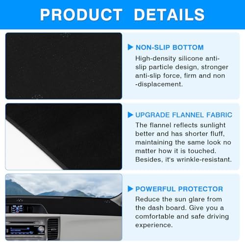 Autorder Dashboard Cover Mat for Toyota Sienna 2011-2014 Accessories Dash Cover - Image 6