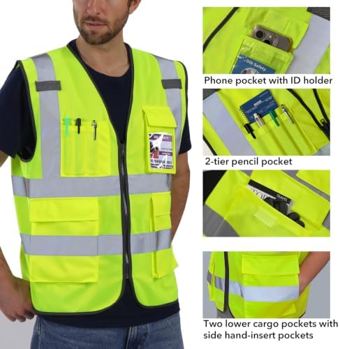 Dib Safety Hi Vis Reflective Safety Vest - Image 2