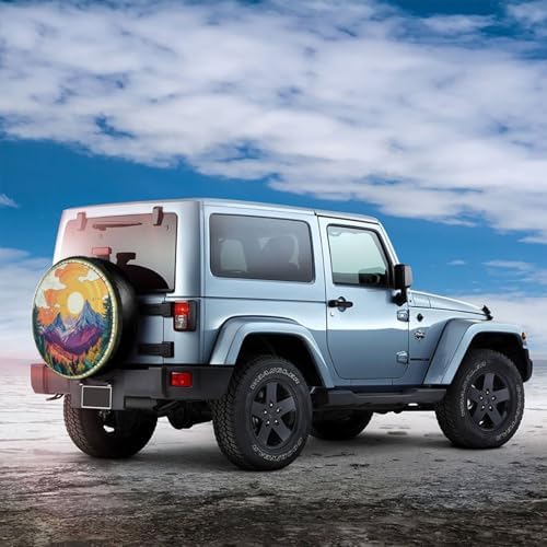 Mountains Spare Tire Cover Wheel Protectors Weatherproof Sun Protection Covers - Image 6