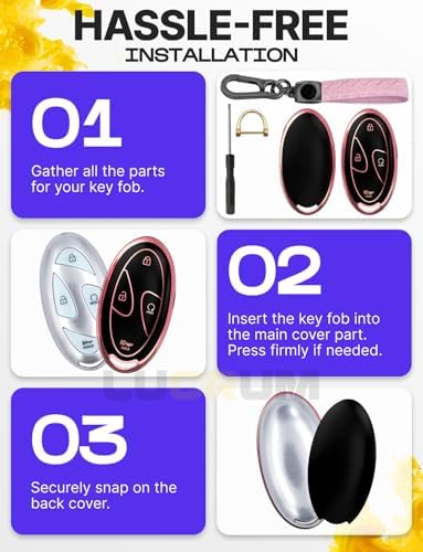 Lucrum Compatible with Hyundai Key Fob Cover & Keychain - Image 6