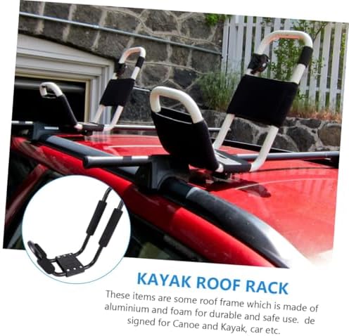 Alipis 2pcs Kayak Roof Rack J-Shaped Car Rooftop Luggage Rack Detachable Kayak - Image 5