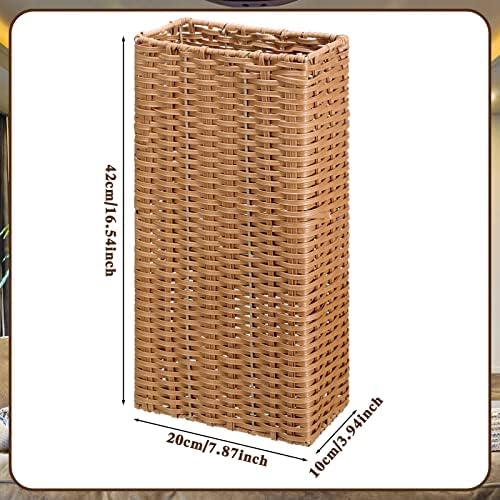 Weysat Woven Umbrella Stand for Entryway Handmade Umbrella Holder Freestanding - Image 4