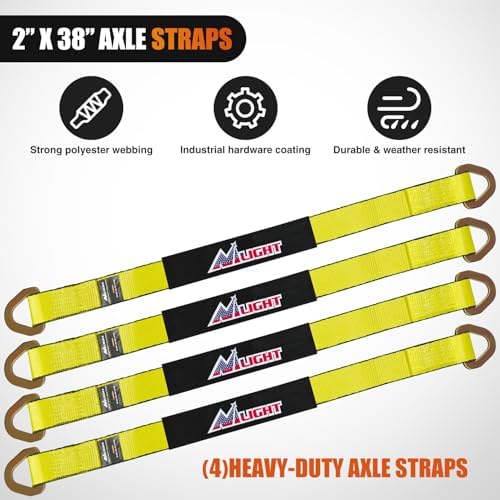 Nilight 2" x 38" Axle Tie Down Straps - Image 4