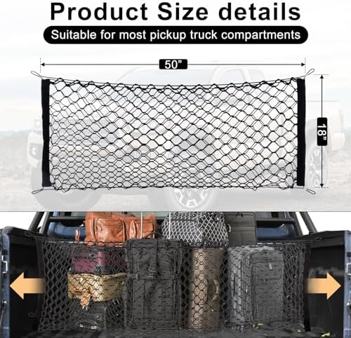 Amiss 2 Packs Cargo Net Stretchable, Adjustable Trunk Storage Net - Image 4